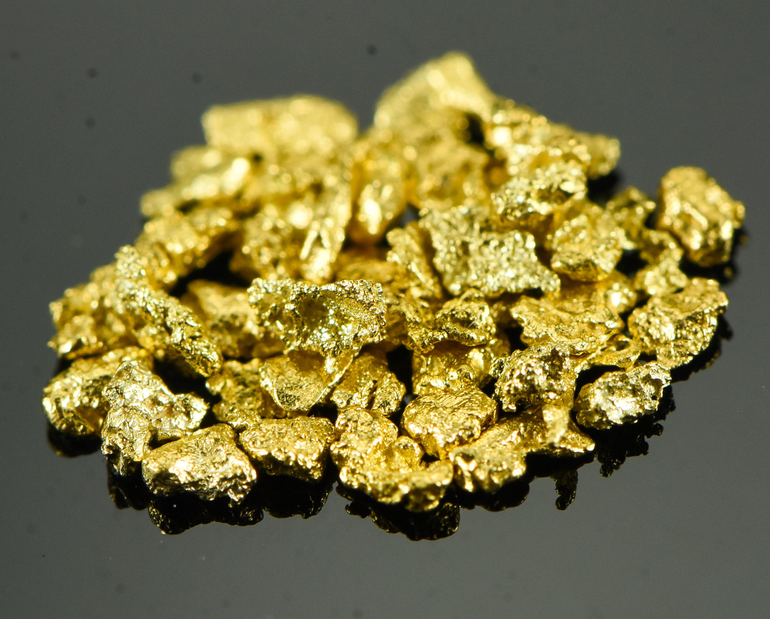 Alaskan Yukon Gold Rush Nuggets 14 Mesh 1 Gram of Fines